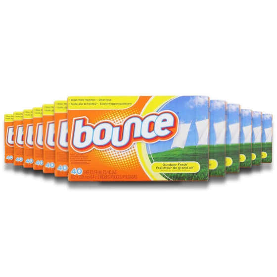 Bounce - Fabric Softener Dryer Sheet Outdoor Fresh - 40 Ct - 12 Pack - Bounce Dryer Sheet Outdoor Fresh - 40 ct - 12 Pack ...