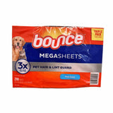 Bounce Pet Hair and Lint Guard Mega Dryer Sheets. Fresh Scent - 210 Sheets