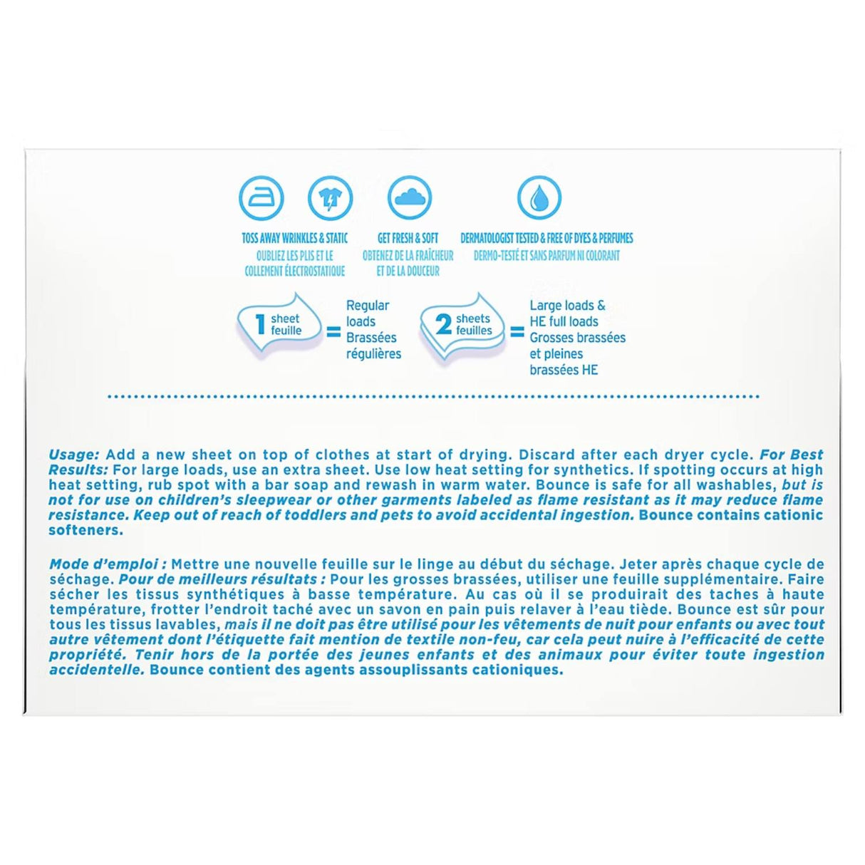 Bounce - Free & Gentle Unscented Dryer Sheets - 320 Count - 5 Pack