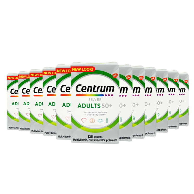 Centrum Silver Multivitamin for Adults Plus Supplement - 125 Count each- 12 Pack | Centrum - Pre Order
