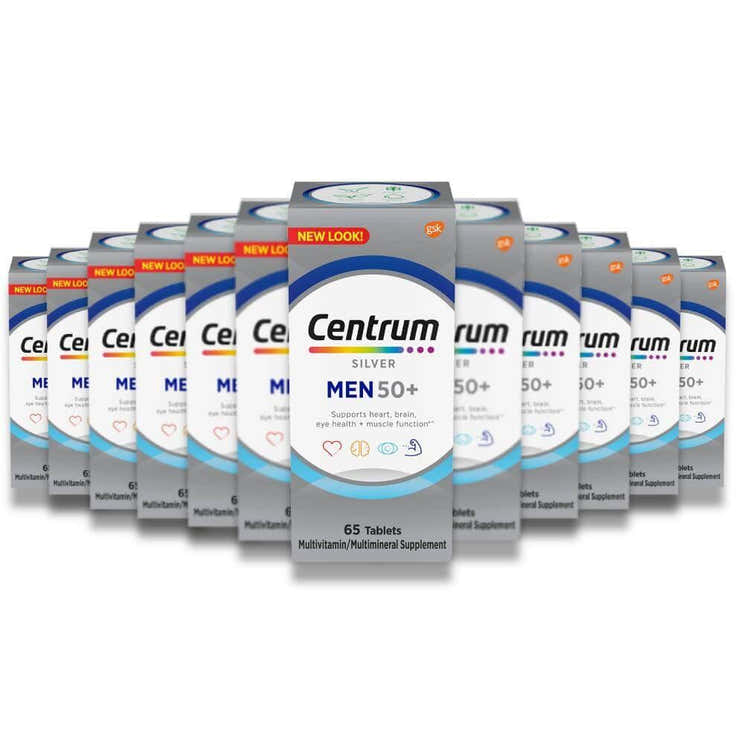 Centrum - Silver Mens Multi Vitamin and Mineral Supplement - 65 Tablets - 12 Pack -  Centrum Silver Men's Multivitamin...