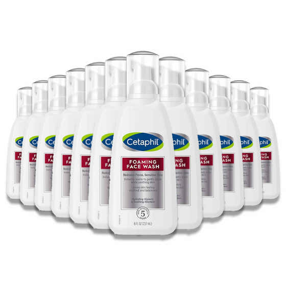 Cetaphil Foaming Face Wash for Redness Prone Skin 8 oz - 12 Pack | Cetaphil - Skincare