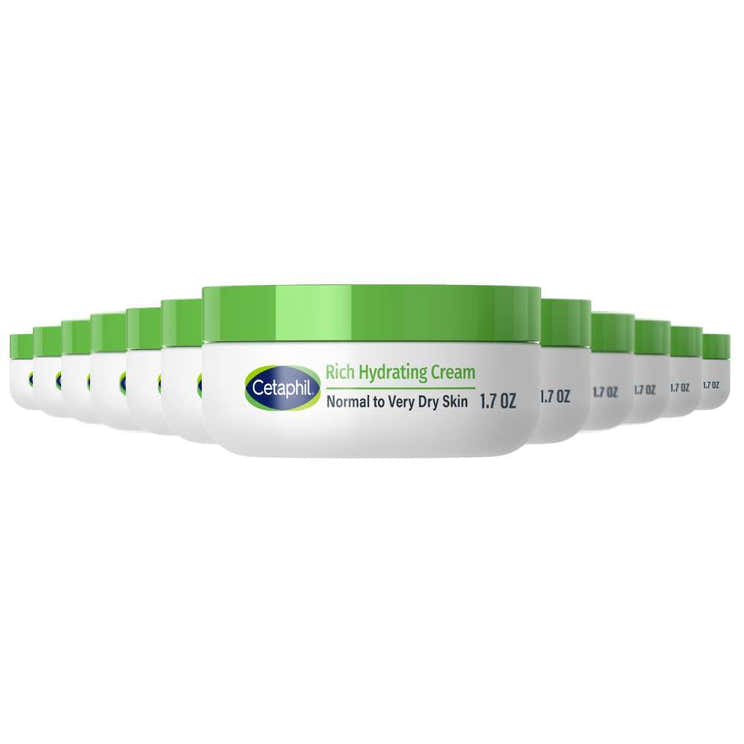 Cetaphil - Rich Hydrating Face Cream with Hyaluronic Acid - 1.7 Oz - 12 Pack | Cetaphil - Pre Order