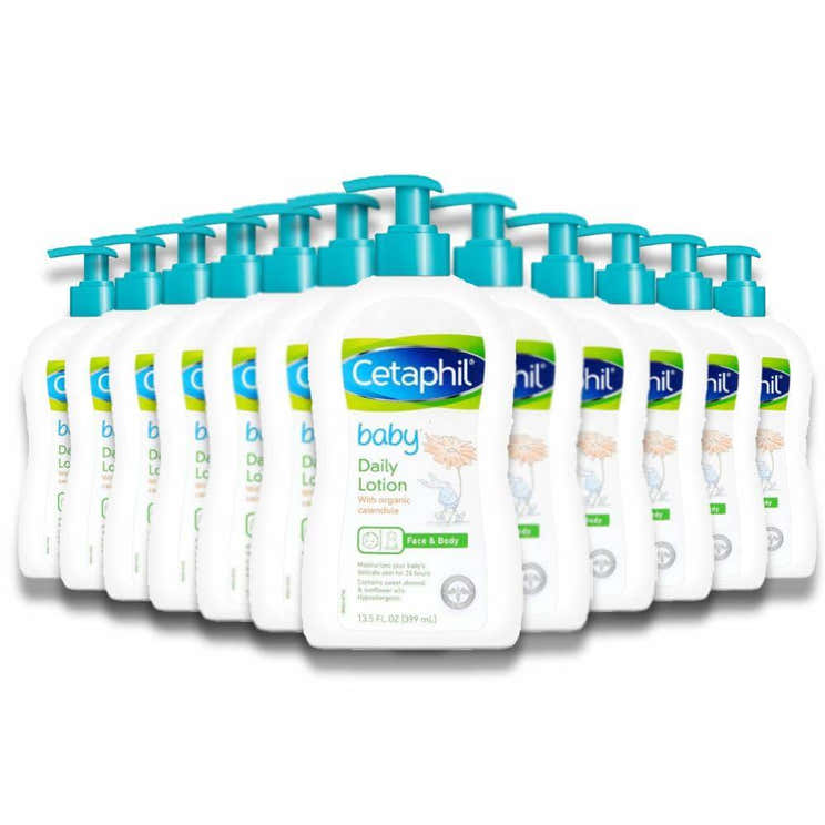 Cetaphil -  Baby Daily Lotion, Face &amp; Body -13.5 Oz - 12 Pack - Cetaphil Baby Daily Lotion, Face &amp; Body - 13.5 Oz ...