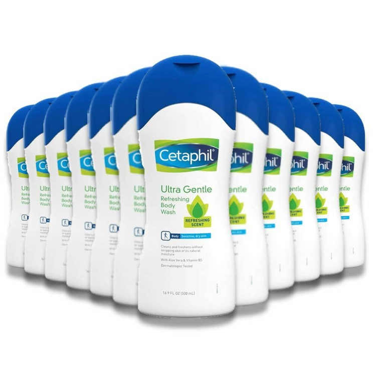 Cetaphil - Ultra Gentle Body Wash Refreshing Scent - 16.9 Oz - 12 Pack - Cetaphil Ultra Gentle Body Wash Refreshing Scent ...