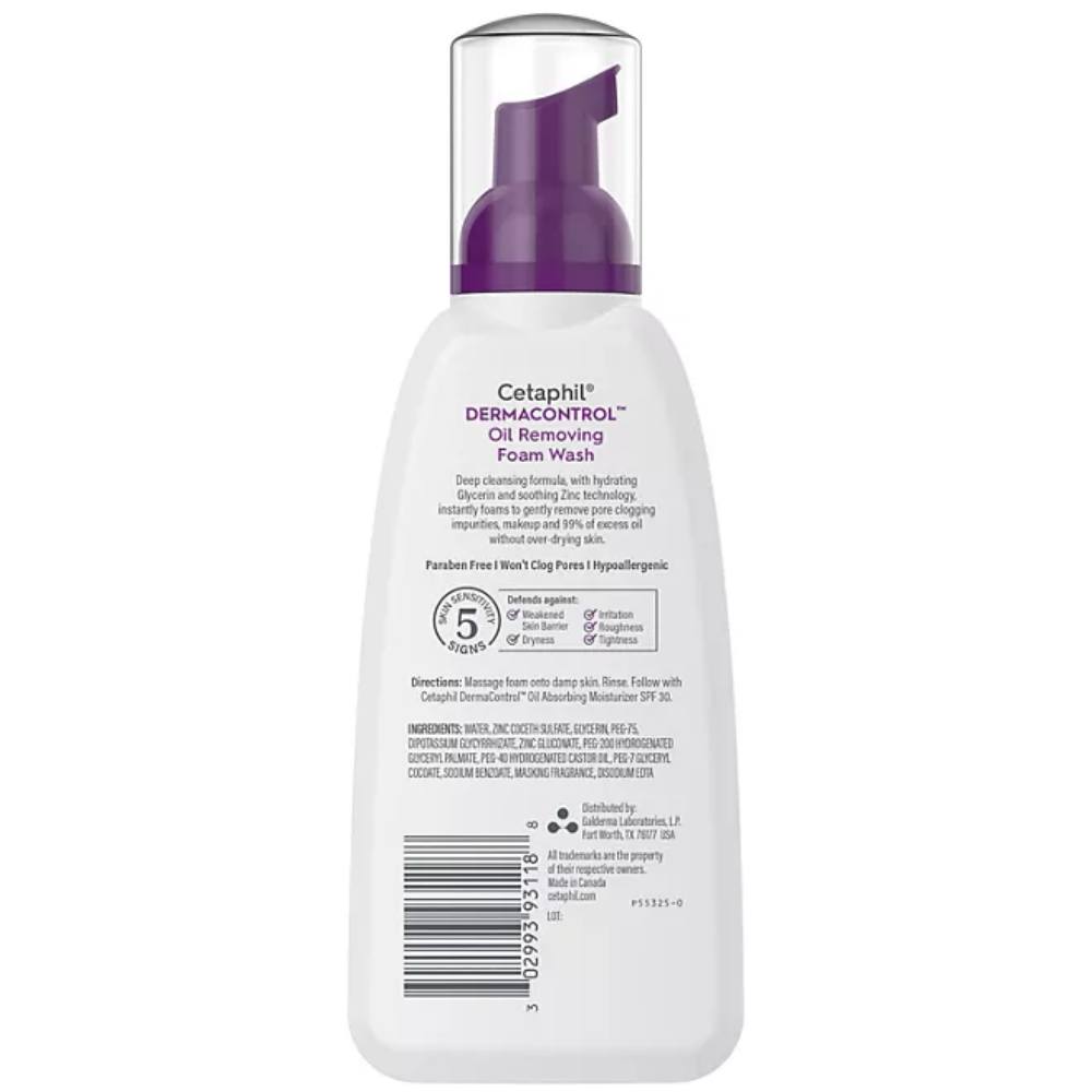 Cetaphil - Pro DermaControl Oil Removing Foam Wash - 8 Oz - 3 Pack