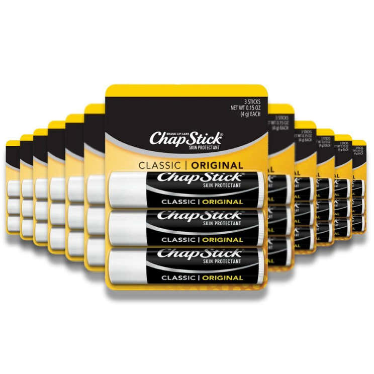 ChapStick - Classic Lip Balm Tube, Original Flavor - 3 Ct Each - 0.15 Oz - 72 Pack - ChapStick Classic Lip Balm, Original ...
