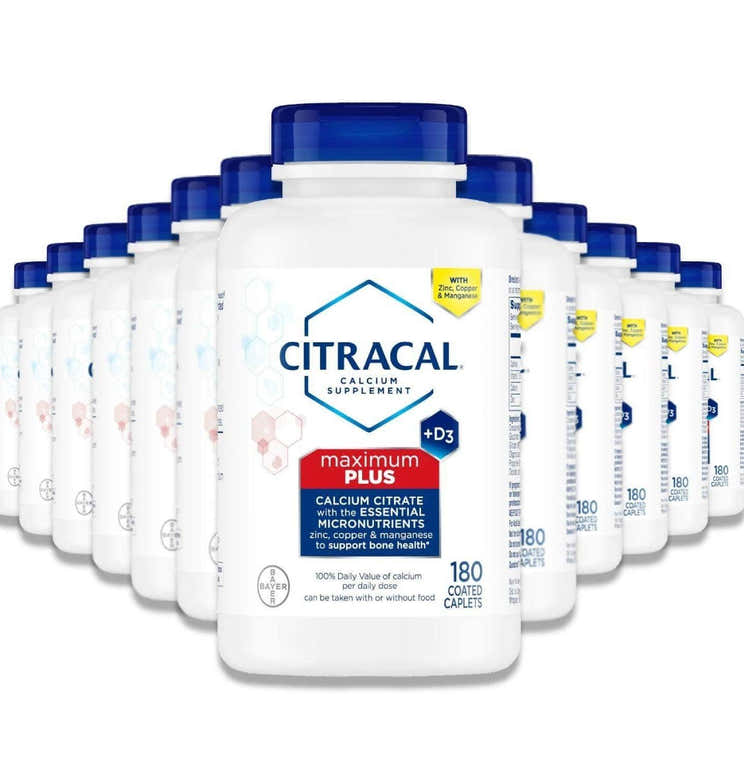 Citracal - Max Plus Calcium Citrate With Vitamin D3 Capsules, Bone Health 180 Ct - 24 Pack | Citracal - Pre Order