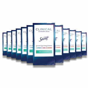 Secret - Clinical Strength Soft Solid Antiperspirant & Deodorant, Free & Sensitive  1.6 Oz - 12 Pack