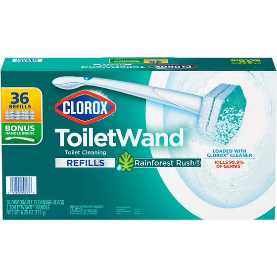 Clorox – ToiletWand Toilet Cleaning Kit, Rainforest Rush, 1 Handle + 36 Refills | Clorox - Clorox
