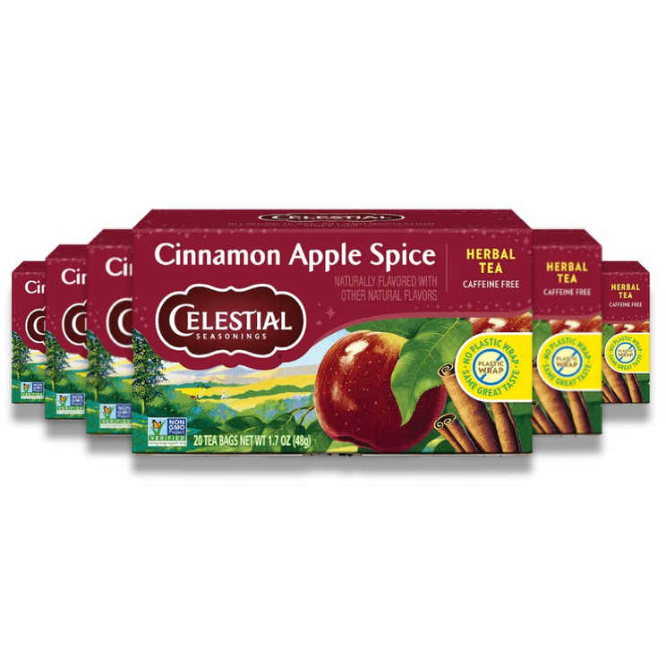 Celestial Seasonings - Herbal Tea Caffeine Free Cinnamon Apple Spice - 20 Ct - 6 Pack | Celestial Seasonings - Pre Order
