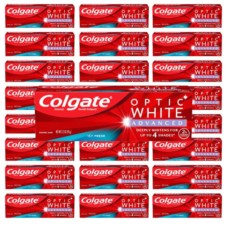 Colgate Optic White Advanced Whitening Toothpaste Icy Fresh - 3.2oz - 24 Pack | Colgate - Pre Order