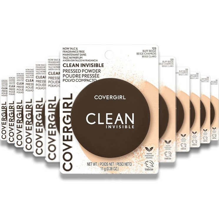 Covergirl - Clean Pressed Powder 125, Compact Buff Beige - 0.38 Oz - 36 Pack - Covergirl Clean Pressed Powder 125 Compact ...
