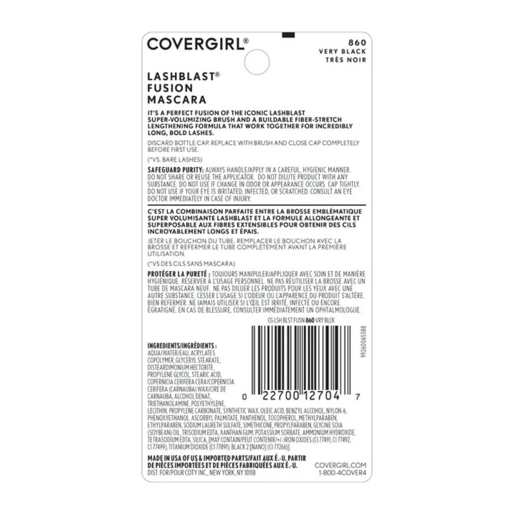 Covergirl - LashBlast Fusion Mascara, Very Black [860]  - 0.44 Oz - 24 Pack