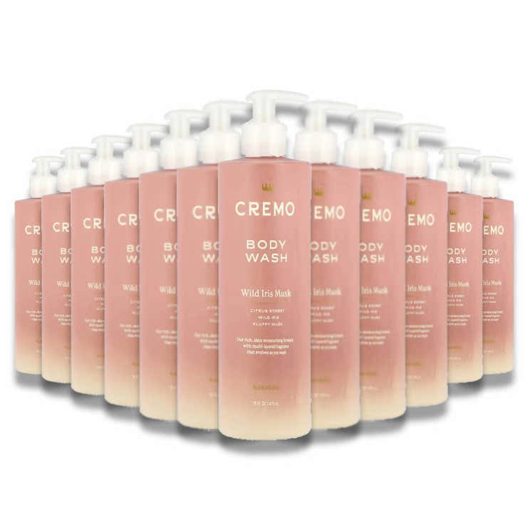 Cremo - Body Wash, Wild Iris and Musk  - 16 Oz - 12 Pack | Cremo - Pre Order