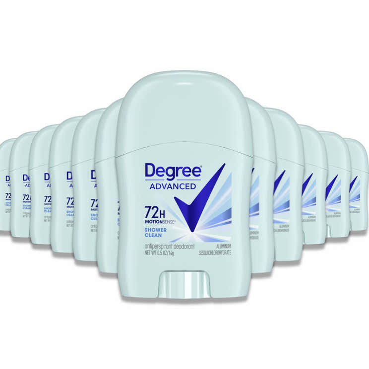Degree Advanced, 72H MotionSense, Antiperspirant Deodorant, Shower Clean  0.5 Oz - 36 Pack - Travel Size - Degree Antipers...