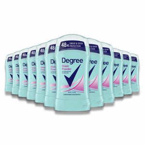 Degree Women Sheer Powder Deodorant Invisible Solid 1.6 Oz - 12 Pack