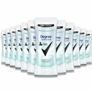 Degree Women Black+White UltraClear Antiperspirant Deodorant Stick, 2.6 oz - 12 pack