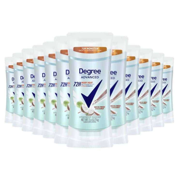 Degree Coconut &amp; Hibiscus Antiperspirant Deodorant Motionsense, 2.6 oz - 12 Pack | Degree - Pre Order
