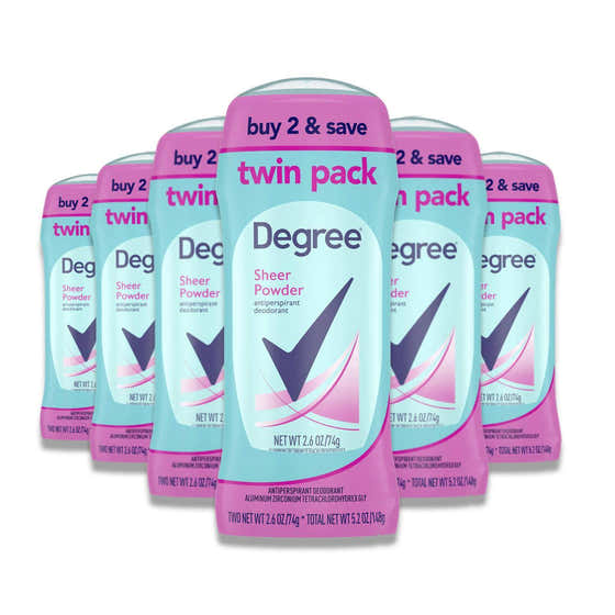 Degree Original Antiperspirant - Sheer Powder, 2.6 Oz - 6 Pack (2) Contarmarket