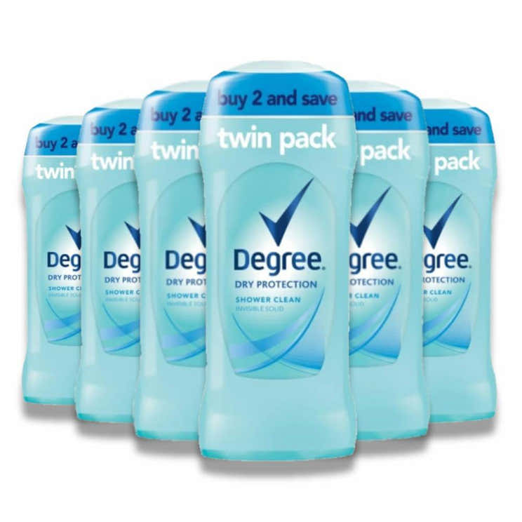 Degree - Women Anti-Perspirant Deodorant, Shower Clean, Solid - 2.6 Oz - 6 Pack (Twin Pack) - Degree Women Antiperspirant ...