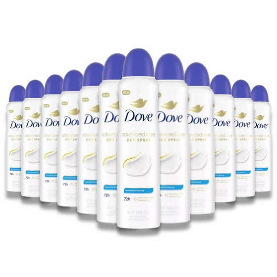 Dove Women's Advanced Care Dry Spray Antiperspirant - 3.8 Oz - 12 Pack Contarmarket