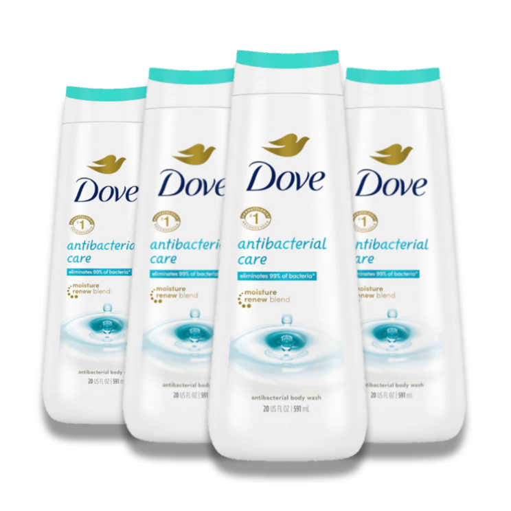 Dove - Antibacterial Care &amp; Protect Body Wash - 20 Oz - 4 Pack | Dove - Pre Order