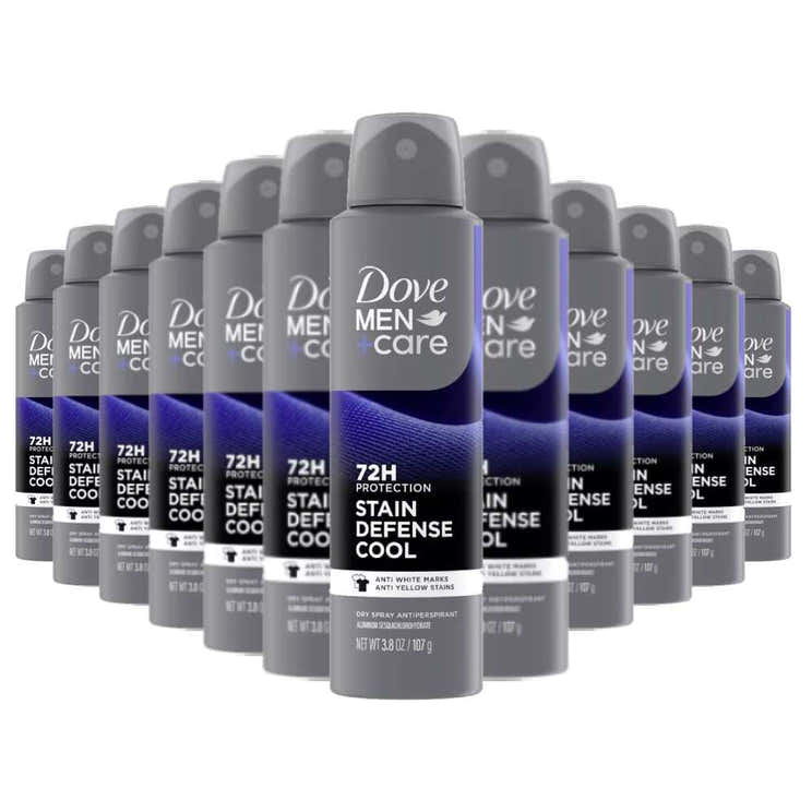 Dove -  Men+Care 72-Hour Stain Defense Dry Spray Antiperspirant  Deodorant Cool - 3.8 Oz - 12 Pack | Dove - Pre Order