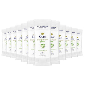 Dove - Beauty Cucumber & Green Tea Solid Deodorant Stick, Aluminum-Free - 2.6 Oz - 12 Pack