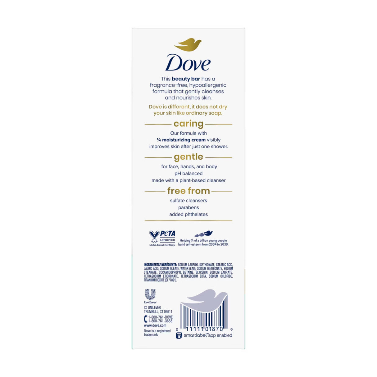 Dove  - Beauty Bar Sensitive Skin, 3.75 Oz - 16 Ct Each