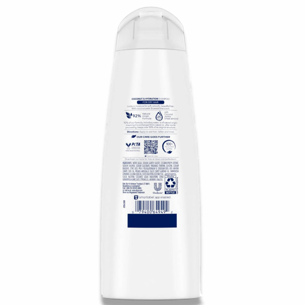 Dove - Moisturizing Shampoo for Dry Hair, Frizz Control  12 oz - 6 Pack
