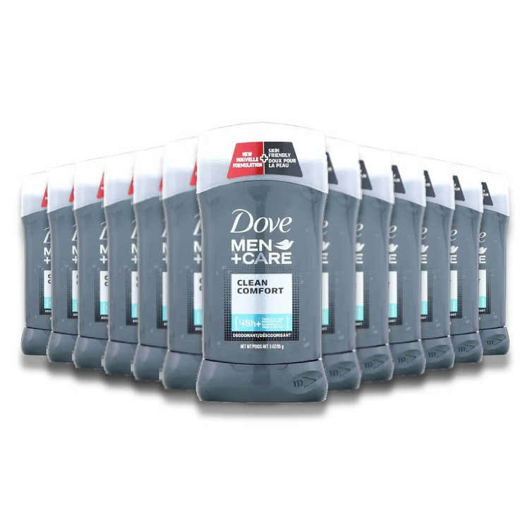 Dove Men + Care, Deodorant Solid, Clean Comfort  3 Oz - 12 Pack - Dove Men + Care Deodorant Solid Clean Comfort - 3 Oz - 1...
