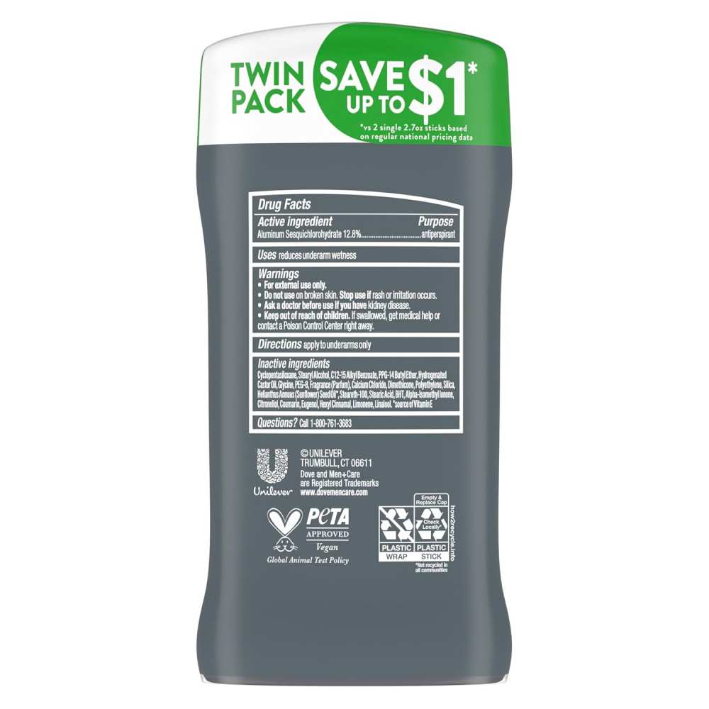 Dove - Men+Care Extra Fresh Antiperspirant, Twin Pack - 5.4 Oz - 6 Pack