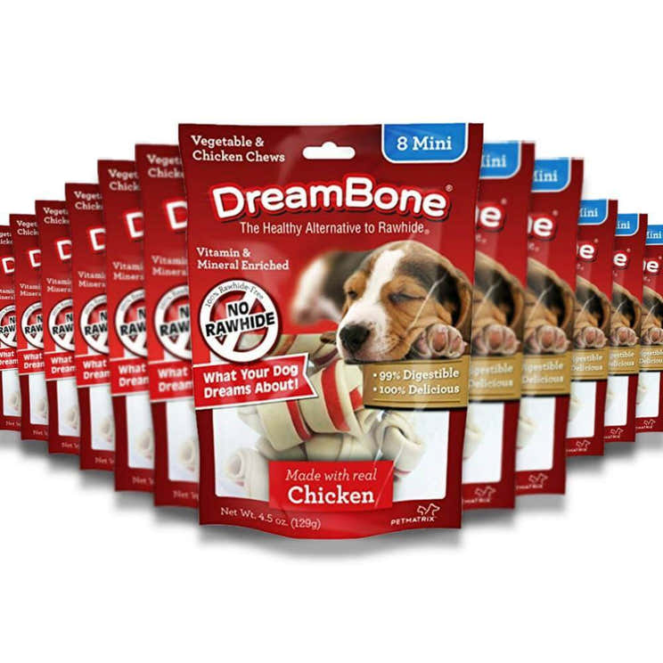 DreamBone - Mini Chews With Real Chicken, Rawhide-Free Chews For Dogs - 4.5 Oz - 24 Pack - DreamBone Mini Chews with Real ...
