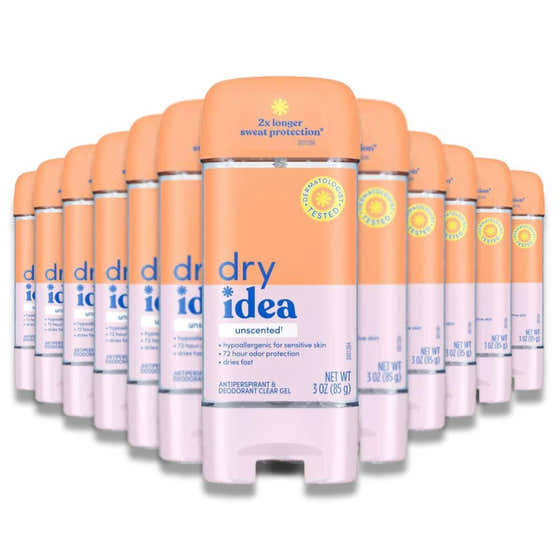 Dry Idea Antiperspirant &amp; Deodorant Unscented Hypo-Allergenic 3 oz- 12 Pack | Dry Idea - member5%