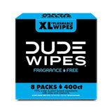 Dude Wipes, Extra Large, Fragance Free Flushable Wipes - 8 Packs, 50 Ct Each (6668054462620)