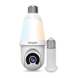 Energizer Smart 5GHz Wi-Fi Pan/Tilt Security Light Bulb Camera, 1000 Lumens – 1 Unit