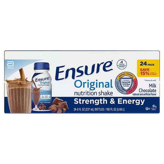 Ensure Original Nutrition Shake, Milk Chocolate - 8 Oz - 24 Pack | Ensure - Grocery Pack