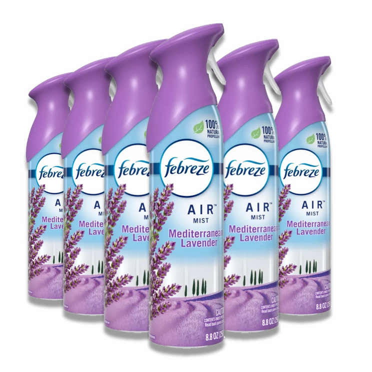 Febreze - Odor-Fighting Air Freshener, Mediterranean Lavender - 8.8 Oz - 6 Pack | febreze - Pre Order