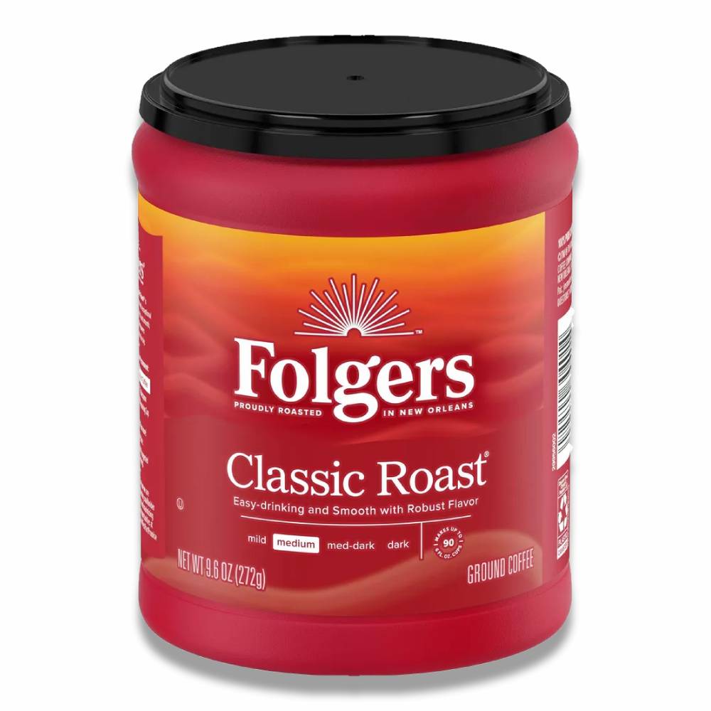 Folgers - Classic Medium Roast Ground Coffee - 9.6oz - 6 Pack