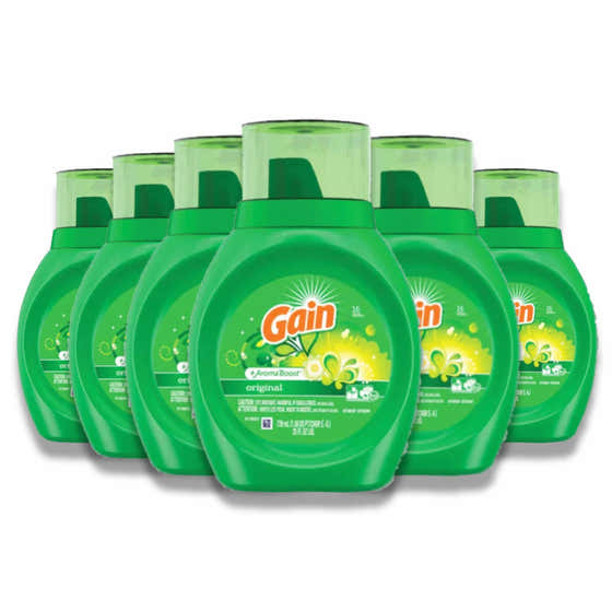 Gain - Liquid Laundry Detergent, Original Fresh - 25 Oz - 6 Pack | Gain - Laundry