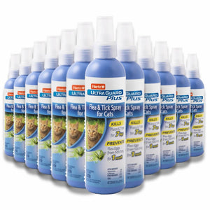 Hartz - UltraGuard Plus Flea and Tick Spray for Cats - 8 Oz - 12 Pack