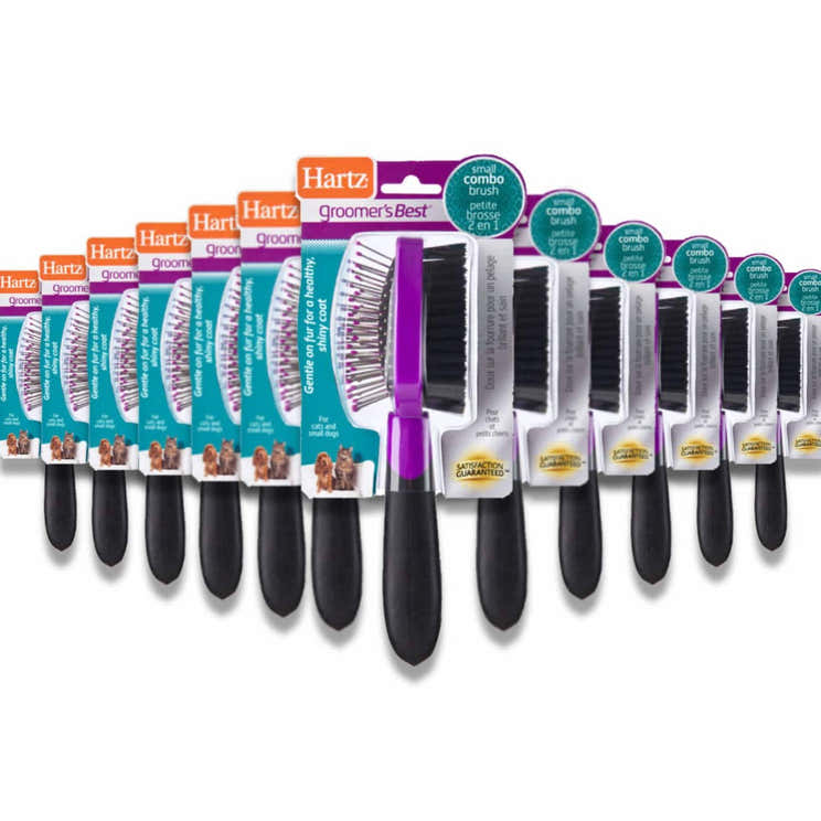 Hartz -  Groomer's Best Small Combo Brush for Cats and Small Dogs - 1 Ct - 24 Pack | Hartz - Pre Order