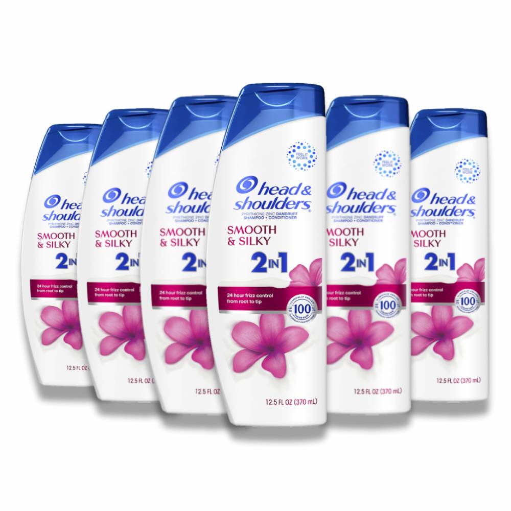 Head & Shoulders -2 in 1 Dandruff Shampoo and Conditioner, Anti-Dandruff Treatment - 12.5 Oz - 6 Pack