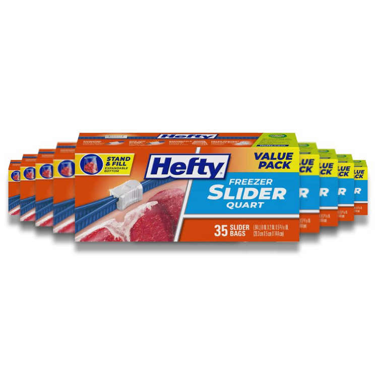 Hefty - Quart Freezer Storage Slider Bags - 35ct - 9 Pack | Hefty - Pre Order