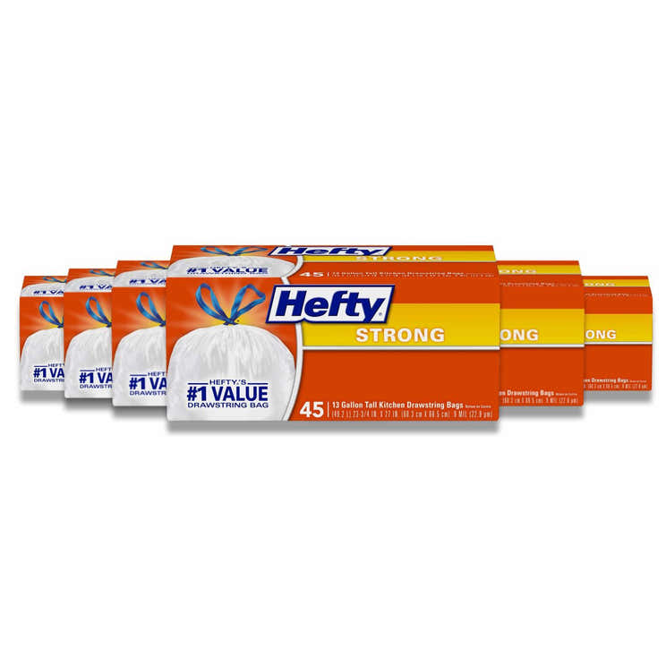 Hefty - Strong Tall Kitchen Bags, 13 Gallon - 45 Ct - 6 Pack | Hefty - Pre Order