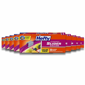 Hefty - 1 Gallon Slider Storage Bags - 30 Ct - 9 Pack