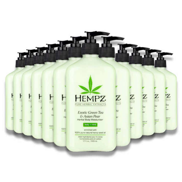 Hempz - Exotic Green Tea &amp; Asian Pear Herbal Body Moisturizer - 17 Oz - 12 Pack | Hempz - Pre Order