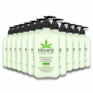 Hempz - Exotic Green Tea & Asian Pear Herbal Body Moisturizer - 17 Oz - 12 Pack