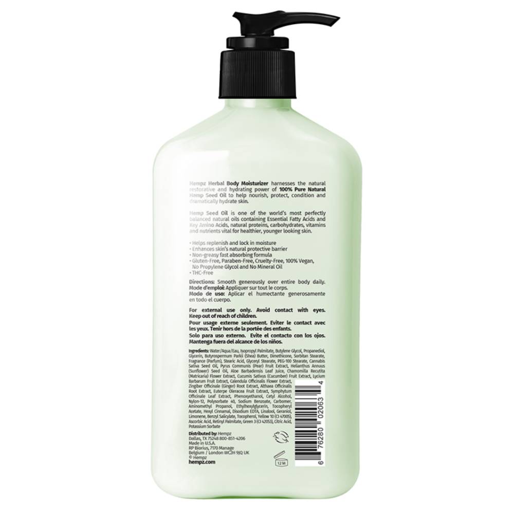 Hempz - Exotic Green Tea & Asian Pear Herbal Body Moisturizer - 17 Oz - 12 Pack